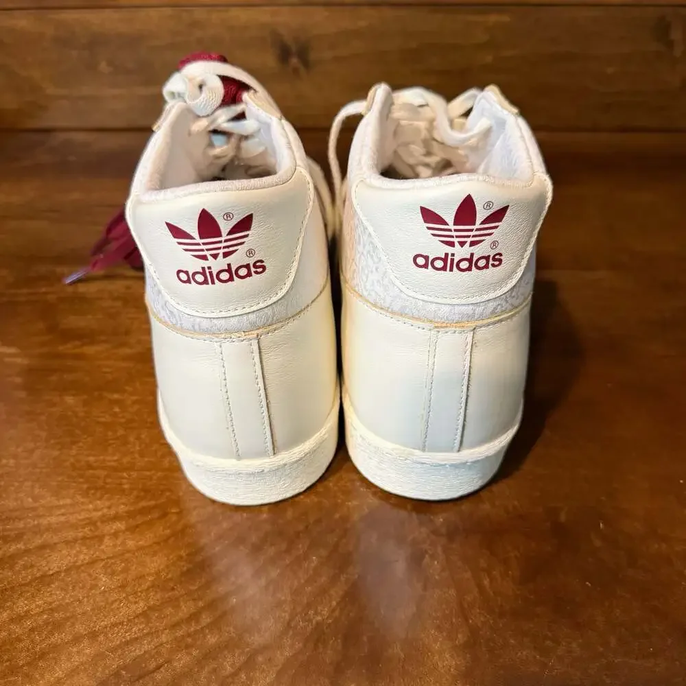 Adidas Jabbar Hi 'España' RFEF Home White Burgundy Sneakers